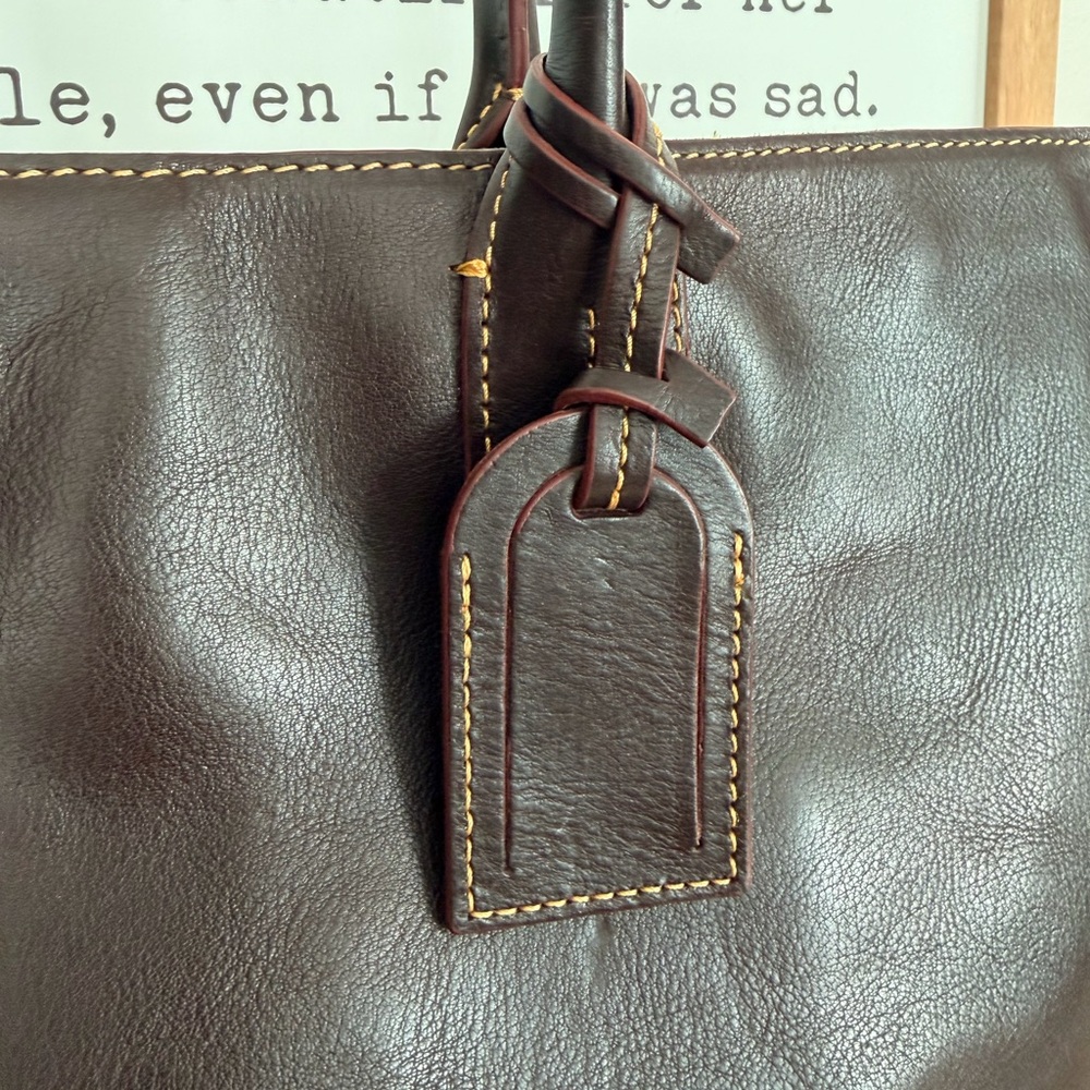 Dooney & Bourke T’Moro Brown Florentine Leather Tote - Picture 5 of 16